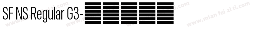 SF NS Regular G3字体转换
